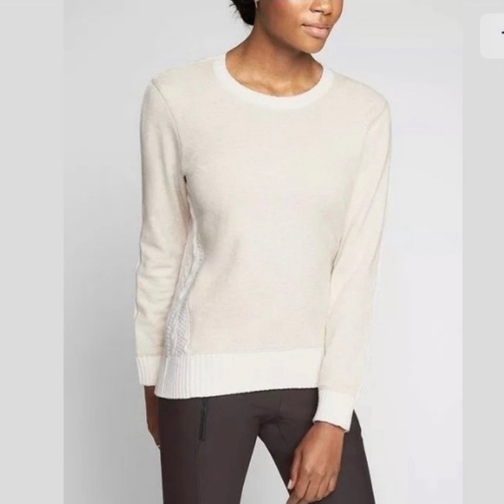 Athleta | Madeira Chunky Cable Knit Wool Blend Sweater
